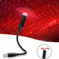 USB Star Projector Night Light Red Color